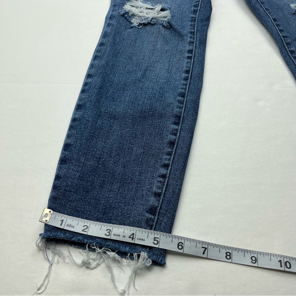 Judy Blue Distressed Relaxed Fit Womens Size 3 / 26 Blue Denim Jeans Frayed Hem - Picture 12 of 14